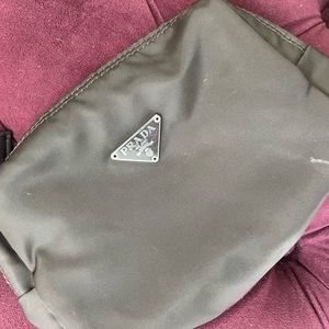 Prada Nylon makeup bag.
